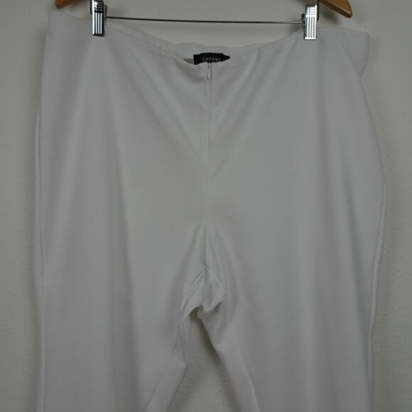 Karen Kane Capri Pants Women's Plus Size 20W White Stretch Straight Leg Made USA - Picture 2 of 10